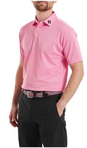 FootJoy Stretch Pique Solid heren polo, pink pop