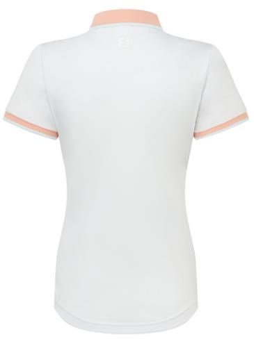 FootJoy Cap Sleeve dames polo, wit/desert peach