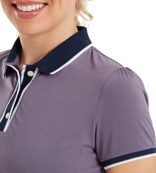 FootJoy Cap Sleeve dames polo, dusty violet/navy