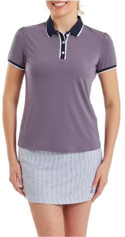 FootJoy Cap Sleeve dames polo, dusty violet/navy