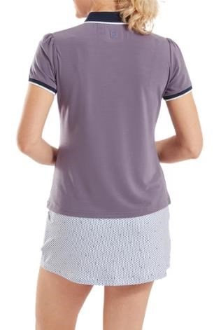 FootJoy Cap Sleeve dames polo, dusty violet/navy
