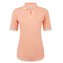 FootJoy Texture Knit dames polo, desert peach/white