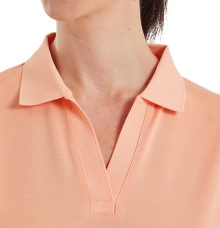 FootJoy Texture Knit dames polo, desert peach/white