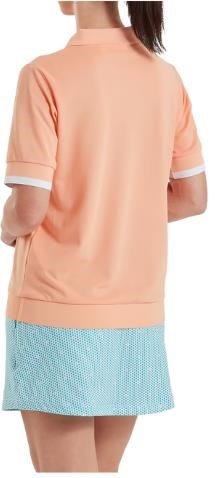 FootJoy Texture Knit dames polo, desert peach/white
