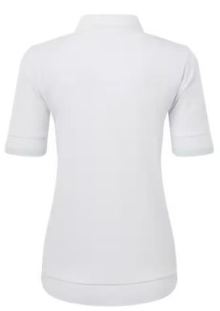 FootJoy Texture Knit dames polo, wit/glacial blue
