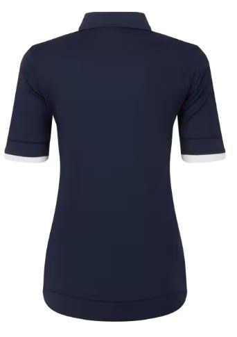 FootJoy Texture Knit dames polo, navy/white