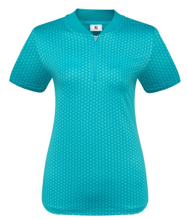 FootJoy Zip Blade dames polo, tonal tile blue print