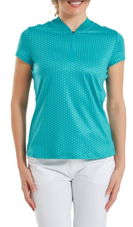 FootJoy Zip Blade dames polo, tonal tile blue print