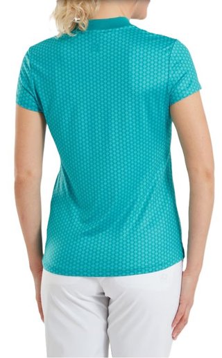 FootJoy Zip Blade dames polo, tonal tile blue print