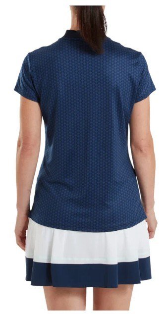 FootJoy Zip Blade dames polo, tonal tile navy print