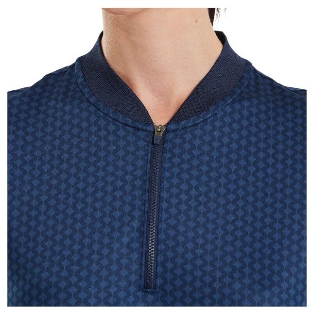 FootJoy Zip Blade dames polo, tonal tile navy print