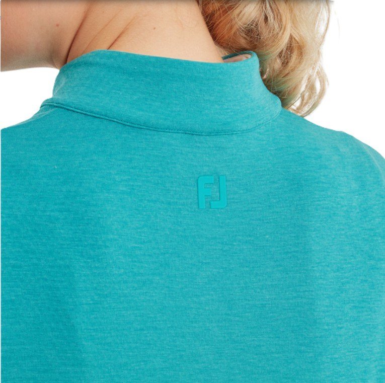 FootJoy 1/4 Zip Blade Collar Midlayer dames sweater, tile blue/glacial blue/wit