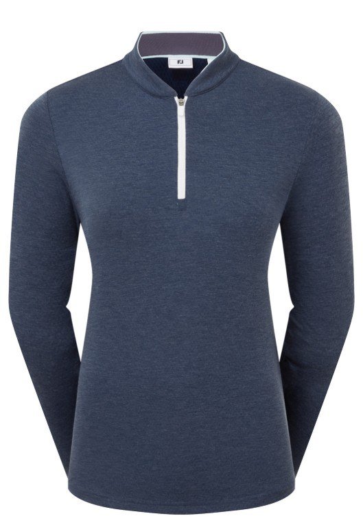 FootJoy 1/4 Zip Blade Collar Midlayer dames sweater, navy/dusty violet/glacial blue