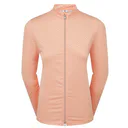FootJoy Midlayer Full Zip Printed Sleeve dames sweatshirt, desert peach