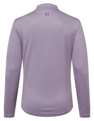 FootJoy Midlayer Full Zip Printed Sleeve dames sweater, dusty violet