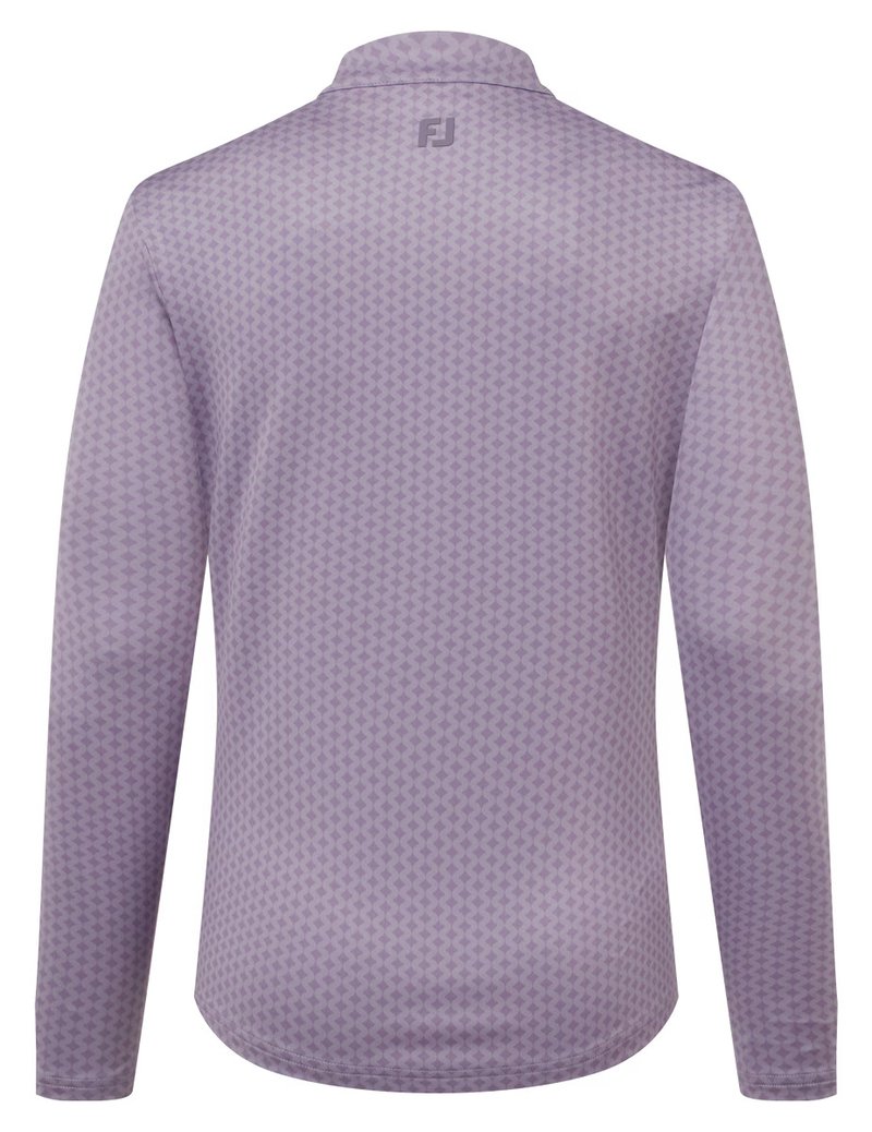 FootJoy Midlayer Full Zip Printed Sleeve dames sweater, dusty violet