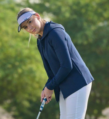 FootJoy Full-Zip Ottoman Hoodie dames sweatshirt, navy