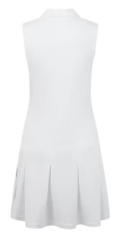 FootJoy Pleated dames jurk, wit/desert peach
