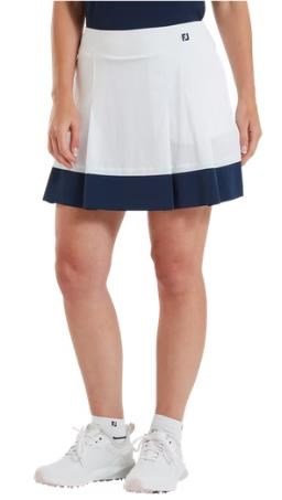FootJoy Pleated dames skort, wit/navy