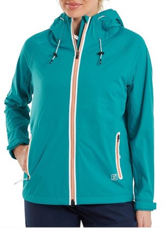 FootJoy HydroKnit dames jack, blauw/wit/desert peach