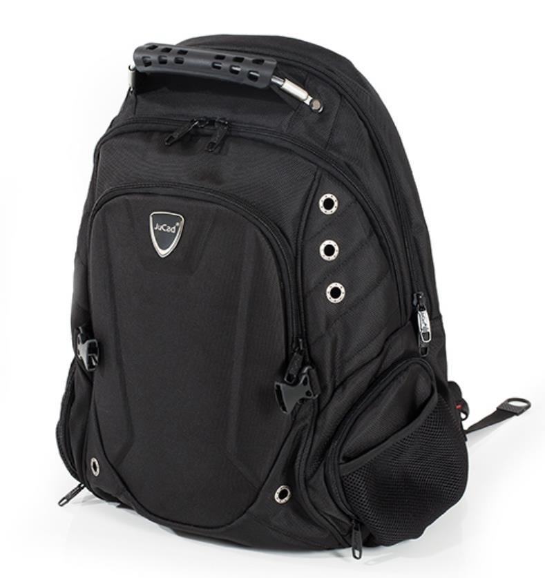 JuCad JuCad backpack with audio pocket tas, zwart
