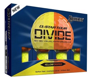 Srixon Q-Star Tour Divide golfballen, geel/oranje