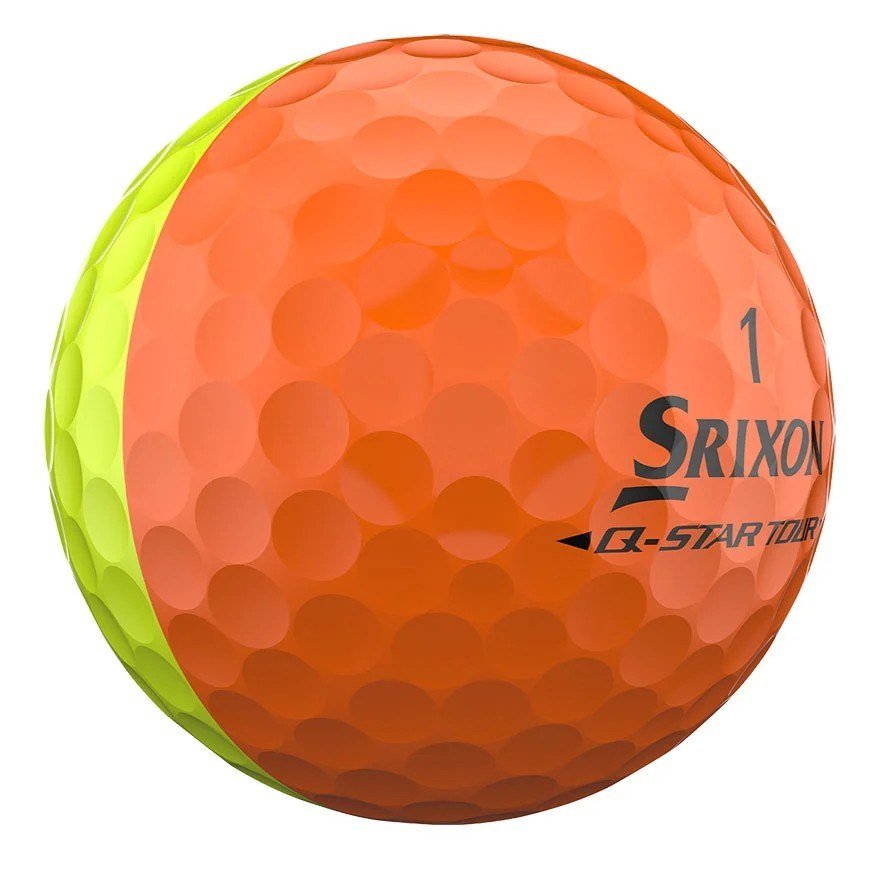 Srixon Q-Star Tour Divide golfballen, geel/oranje