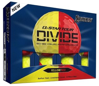 Srixon Q-Star Tour Divide golfballen, geel/rood