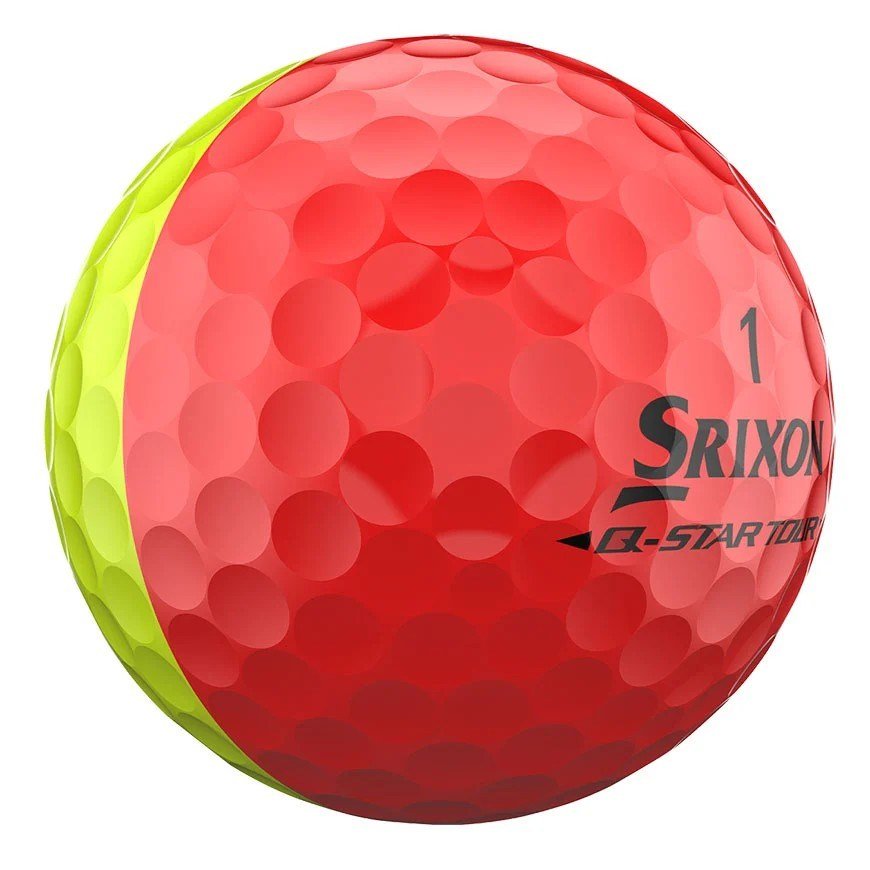 Srixon Q-Star Tour Divide golfballen, geel/rood