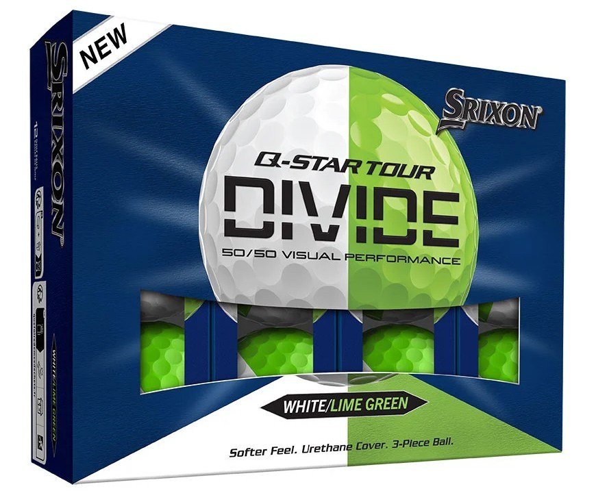 Srixon Q-Star Tour Divide golfballen, wit/lime