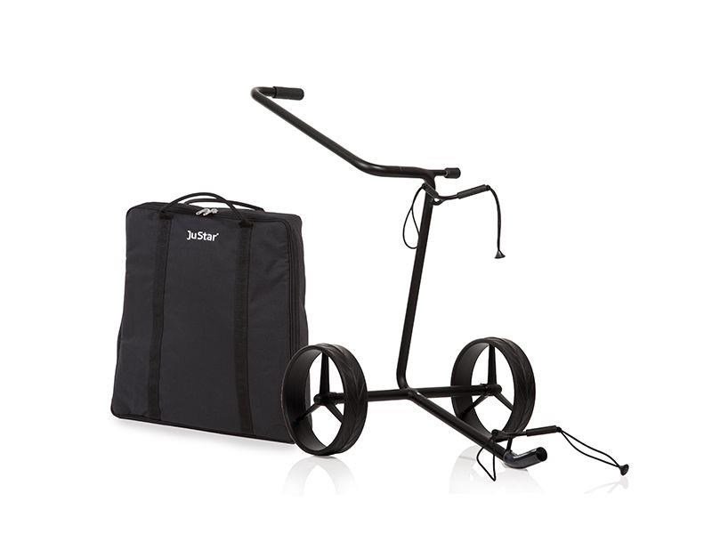 JuStar Black 2-wielige manuele trolley, mat zwart