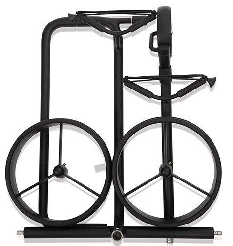 JuStar Black 3-Wheeled manuele trolley, mat zwart