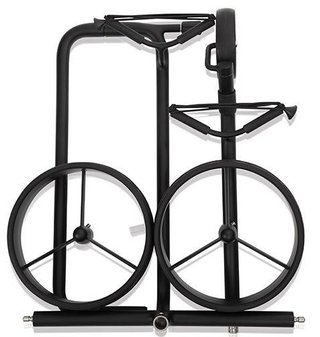 JuStar Black 3-Wheeled manuele trolley, mat zwart