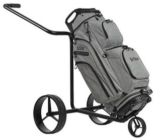 JuStar Black 3-Wheeled manuele trolley, mat zwart