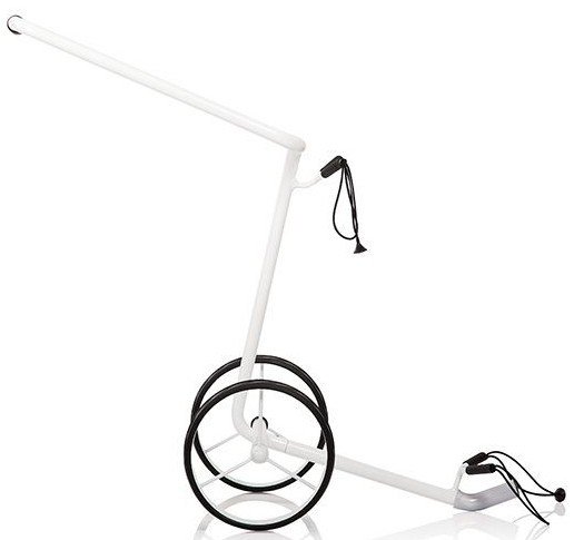 JuStar White 2-Wheeled manuele trolley, glanzend wit