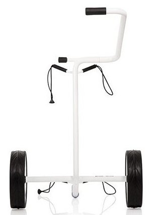 JuStar White 2-Wheeled manuele trolley, glanzend wit
