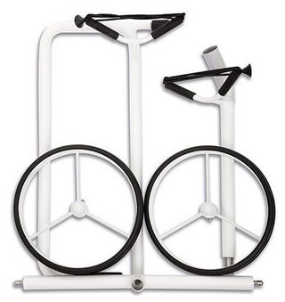 JuStar White 2-Wheeled manuele trolley, glanzend wit