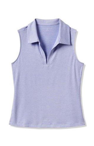 Travis Mathew Skyloft Light Sleeveless dames polo, heather soft blue
