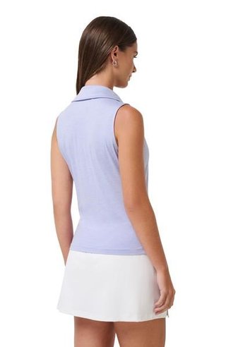 Travis Mathew Skyloft Light Sleeveless dames polo, heather soft blue