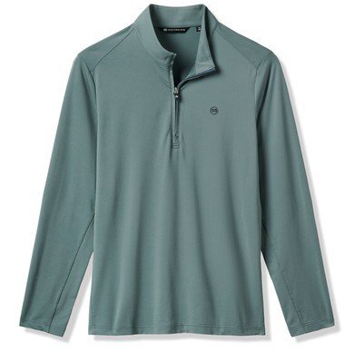 Travis Mathew Heater Pro 1/4Zip heren sweater, balsam green