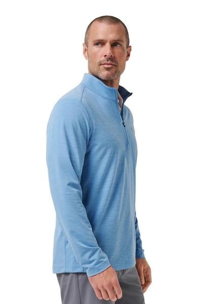Travis Mathew Heater Pro 1/4Zip heren sweater, pacific coast