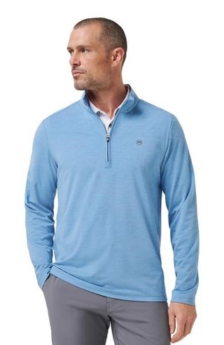 Travis Mathew Heater Pro 1/4Zip heren sweater, pacific coast