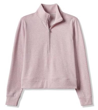 Travis Mathew Cloud Fleece Half-Zip dames sweatshirt, heather violet ice