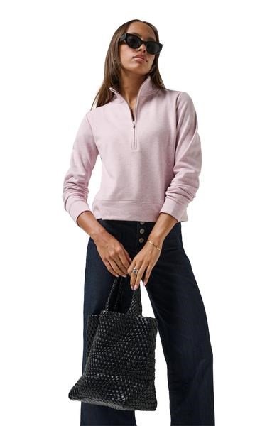 Travis Mathew Cloud Fleece Half-Zip dames sweatshirt, heather violet ice