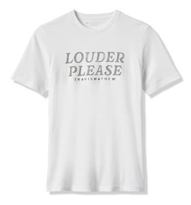 Travis Mathew Louder Please heren t-shirt, wit