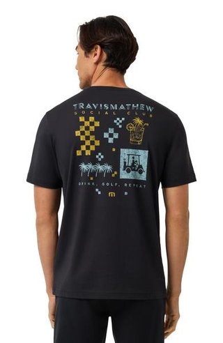 Travis Mathew Beverage Cart heren t-shirt, zwart