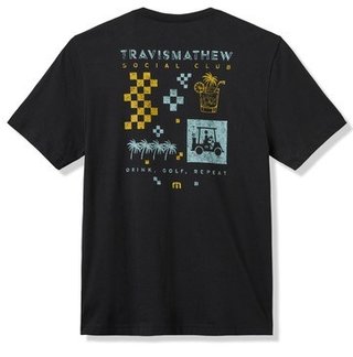 Travis Mathew Beverage Cart heren t-shirt, zwart