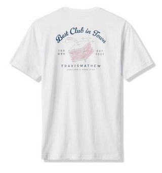 Travis Mathew Founding Member heren t-shirt, wit