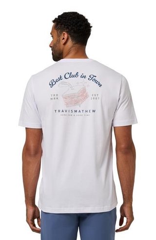 Travis Mathew Founding Member heren t-shirt, wit