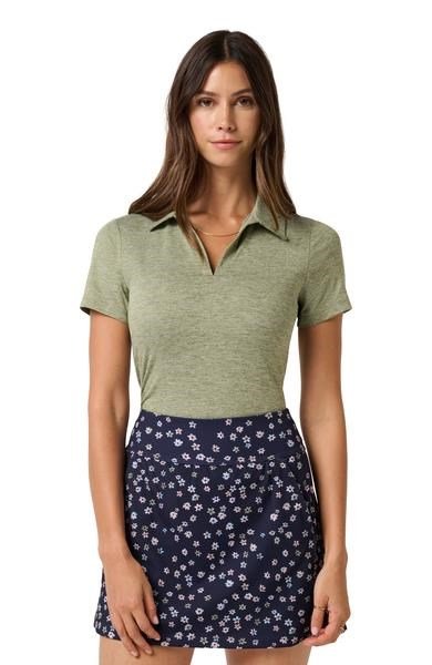 Travis Mathew Skyloft Light dames polo, heather oil green